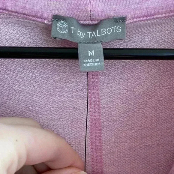 Talbot’s Terry Cowlneck Top, Light Pink/Purple, Size Medium - Picture 5 of 12